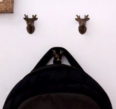 Antique Deer Metal Heavy Duty Wall Hooks-Pack of 3