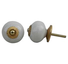 Cream Tiny Flower Knob (1)