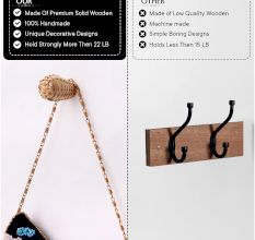 Rattan Natural Decorative Wall Hooks-6 Pieces