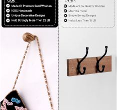 Natural Wooden Wall Hooks-6 Pieces