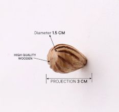 Natural Wooden Wall Hooks-6 Pieces