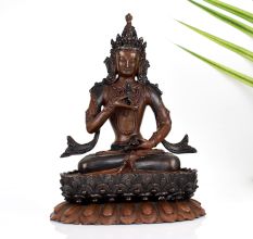 Handmade Buddhist Deity Vajrasattva Copper Statue in Tibetan Art