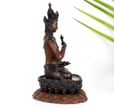 Handmade Buddhist Deity Vajrasattva Copper Statue in Tibetan Art