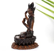 Goddess Manjushri Buddhist Deity Copper Statue in Tibetan Art