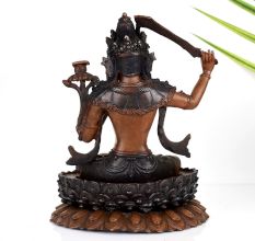 Goddess Manjushri Buddhist Deity Copper Statue in Tibetan Art