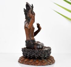 Goddess Manjushri Buddhist Deity Copper Statue in Tibetan Art
