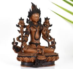 Handcrafted Buddhist Deity Goddess Green Tara Copper Statue