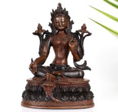 Tibetan Buddhist Deity Goddess Copper Statue for Prayer Room