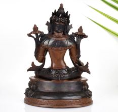 Tibetan Buddhist Deity Goddess Copper Statue for Prayer Room
