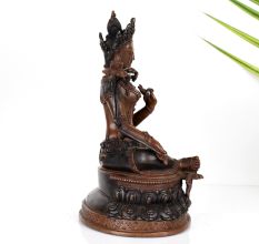 Tibetan Buddhist Deity Goddess Copper Statue for Prayer Room