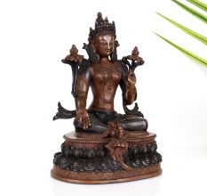 Tibetan Buddhist Deity Goddess Copper Statue for Prayer Room