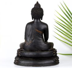 Antique Finish Lord Buddha Copper Statue in Tibetan Art