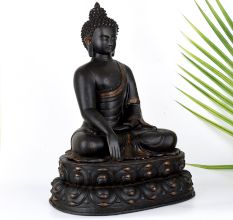 Antique Finish Lord Buddha Copper Statue in Tibetan Art