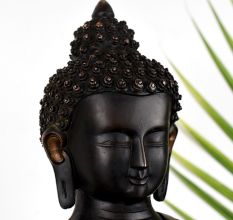 Antique Finish Lord Buddha Copper Statue in Tibetan Art