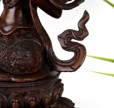Vintage Finish Goddess Green Tara Copper Statue in Tibetan Art