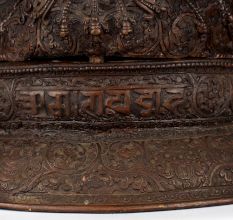 Vintage Finish Goddess Green Tara Copper Statue in Tibetan Art