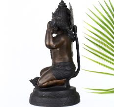 Vintage Lord Hanuman Brass Statue in Tibetan Art for Decor