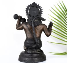 Vintage Lord Hanuman Brass Statue in Tibetan Art for Decor