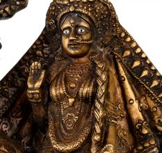 Handmade Vintage Brass Lord Krishna and Radha Decorative Statue