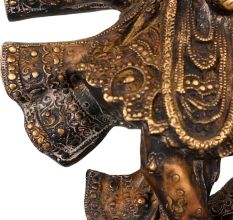 Handmade Vintage Brass Lord Krishna and Radha Decorative Statue