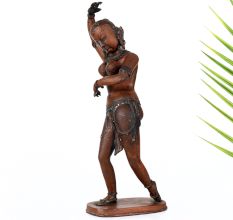 Beautiful Dancing Goddess Parvati Copper Statue for Home Decor