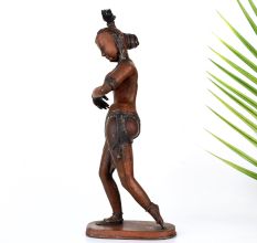 Beautiful Dancing Goddess Parvati Copper Statue for Home Decor
