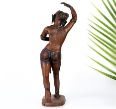 Beautiful Dancing Goddess Parvati Copper Statue for Home Decor