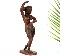 Beautiful Dancing Goddess Parvati Copper Statue for Home Decor