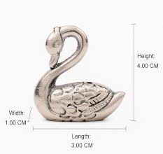 Silver Brass Swan Incense Stick Holder