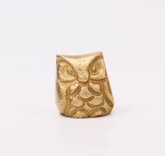 Golden Brass Owl Incense Stick Holder
