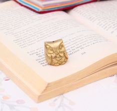Golden Brass Owl Incense Stick Holder
