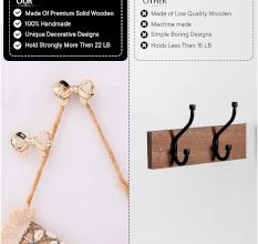 Brass Gold Bow Wall Mounted Coat Hooks- Pack of 3