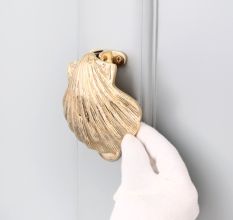 Golden Sea Shell Brass Door Knocker