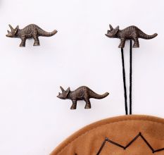 Antique Modern Iron Rhinoceros Wall Hooks-Pack of 3
