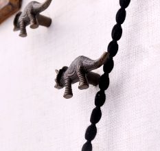 Antique Modern Iron Rhinoceros Wall Hooks-Pack of 3