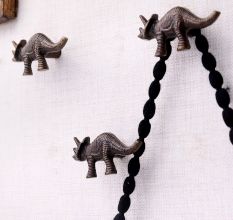 Antique Modern Iron Rhinoceros Wall Hooks-Pack of 3