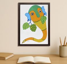 Beautiful Gond Art Painting by Padma Shri Awardee Durgabai Vyam