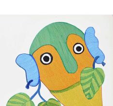 Beautiful Gond Art Painting by Padma Shri Awardee Durgabai Vyam