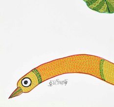 Beautiful Gond Art Painting by Padma Shri Awardee Durgabai Vyam