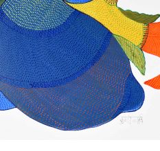 Beautiful Acrylic Paper Painting in Gond Art by Durgabai Vyam