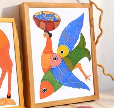 Beautiful Artwork of Gond Art by Padma Shri Awardee Durgabai Vyam