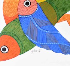 Beautiful Artwork of Gond Art by Padma Shri Awardee Durgabai Vyam