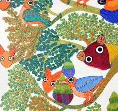 Adorning Artwork of Tribal Gond Art by Padma Shri Durgabai Vyam