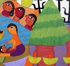 Adorning Artwork of Tribal Gond Art by Padma Shri Durgabai Vyam