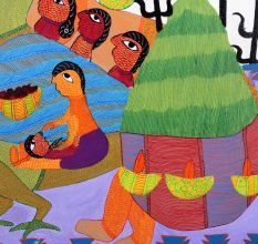 Adorning Artwork of Tribal Gond Art by Padma Shri Durgabai Vyam