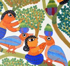 Adorning Artwork of Tribal Gond Art by Padma Shri Durgabai Vyam
