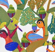 Adorning Artwork of Tribal Gond Art by Padma Shri Durgabai Vyam
