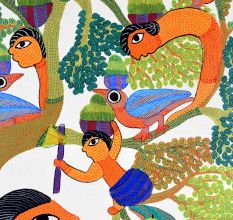 Adorning Artwork of Tribal Gond Art by Padma Shri Durgabai Vyam