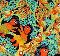 Traditional Intricate Patterns Gond Art Painting by Durgabai Vyam