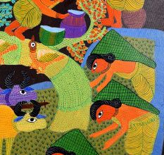 Traditional Intricate Patterns Gond Art Painting by Durgabai Vyam